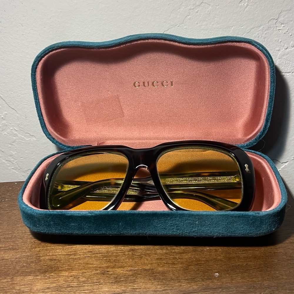 GUCCI sunglasses. yellow lenses.